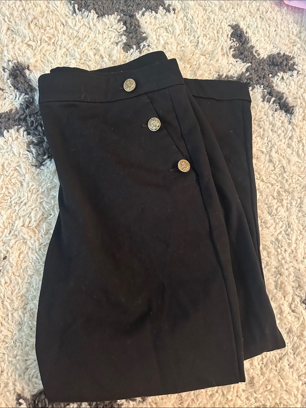 Black trouser work pants loft